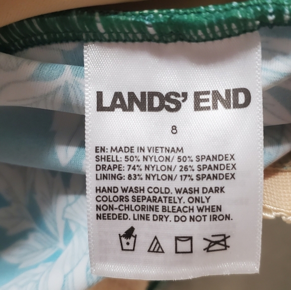 NEW Lands End Swim SlenderSuit Belted Sweetheart One Piece Bathing suit - Picture 15 of 16